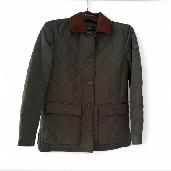 Ralph Lauren Dark Green Quilted Puffer Jacket - Picture 2 of 4